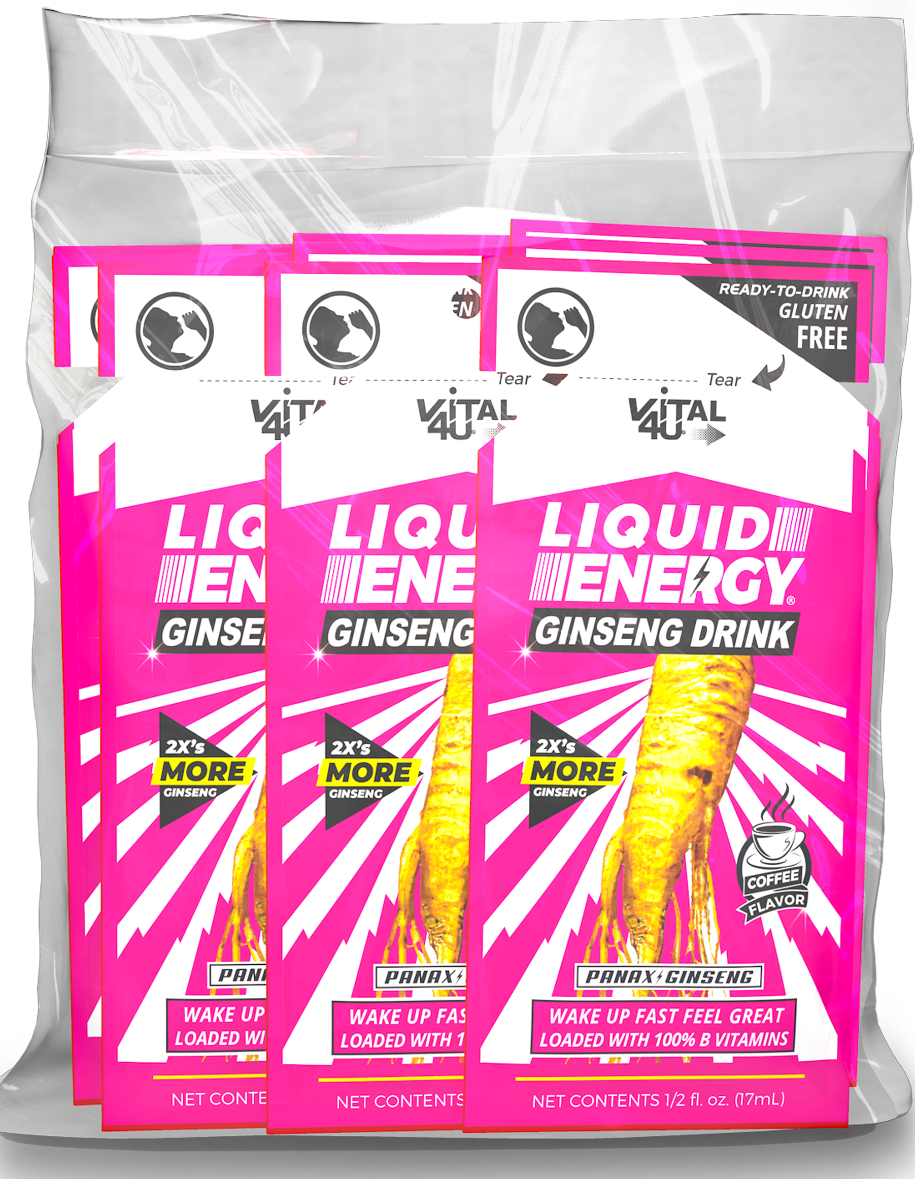 Liquid Energy® Ginseng Energy Drink/Now With Twice The Ginseng!